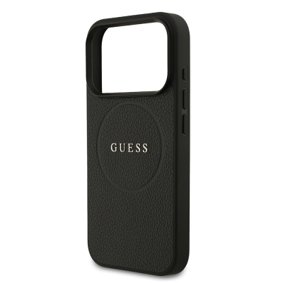 Apple iPhone 17 Pro Kılıf Guess Orjinal Lisanslı M-safe Şarj Özellikli Yazı Logolu PU Deri Kapak - 7