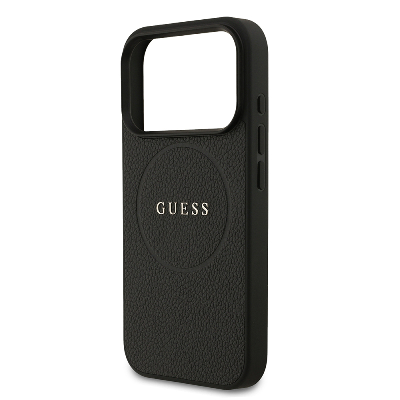 Apple iPhone 17 Pro Kılıf Guess Orjinal Lisanslı M-safe Şarj Özellikli Yazı Logolu PU Deri Kapak - 7