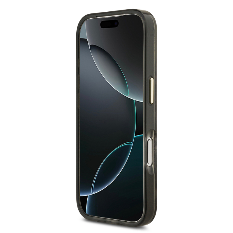 Apple iPhone 17 Pro Kılıf Guess Orjinal Lisanslı M-safe Şarj Özellikli Yazı Logolu Python Desenli Kapak - 13