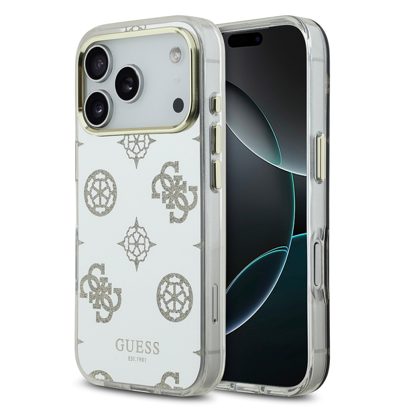 Apple iPhone 17 Pro Kılıf Guess Orjinal Lisanslı Metal Kamera Çerçeveli Simli Aynalı Kapak - 2