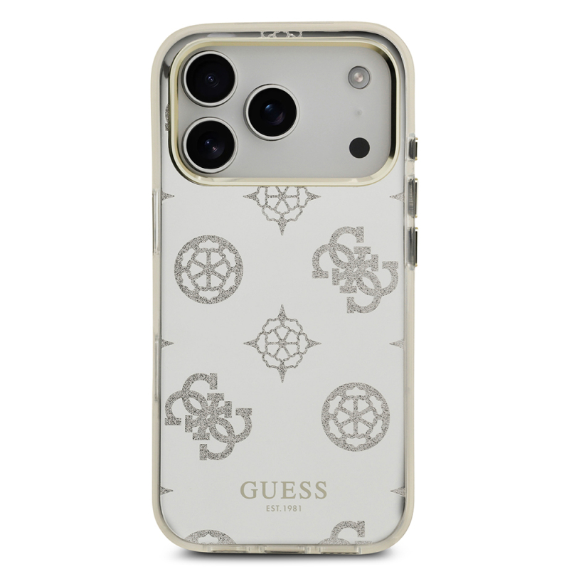 Apple iPhone 17 Pro Kılıf Guess Orjinal Lisanslı Metal Kamera Çerçeveli Simli Aynalı Kapak - 12