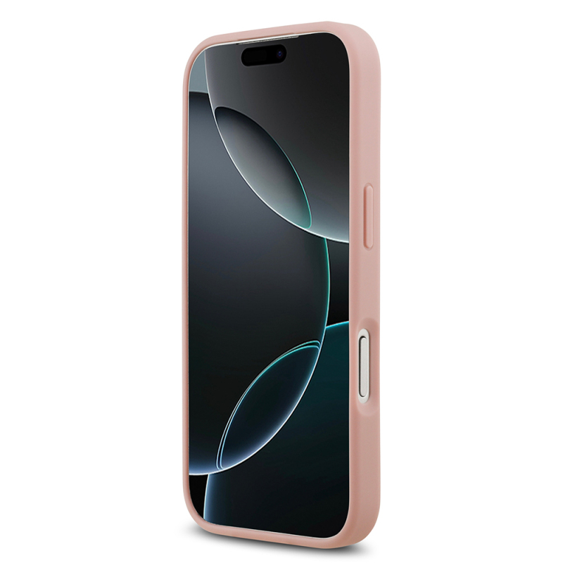 Apple iPhone 17 Pro Kılıf Guess Orjinal Lisanslı Taşlı Arka Yüzey Üçgen Logolu Kapak - 9