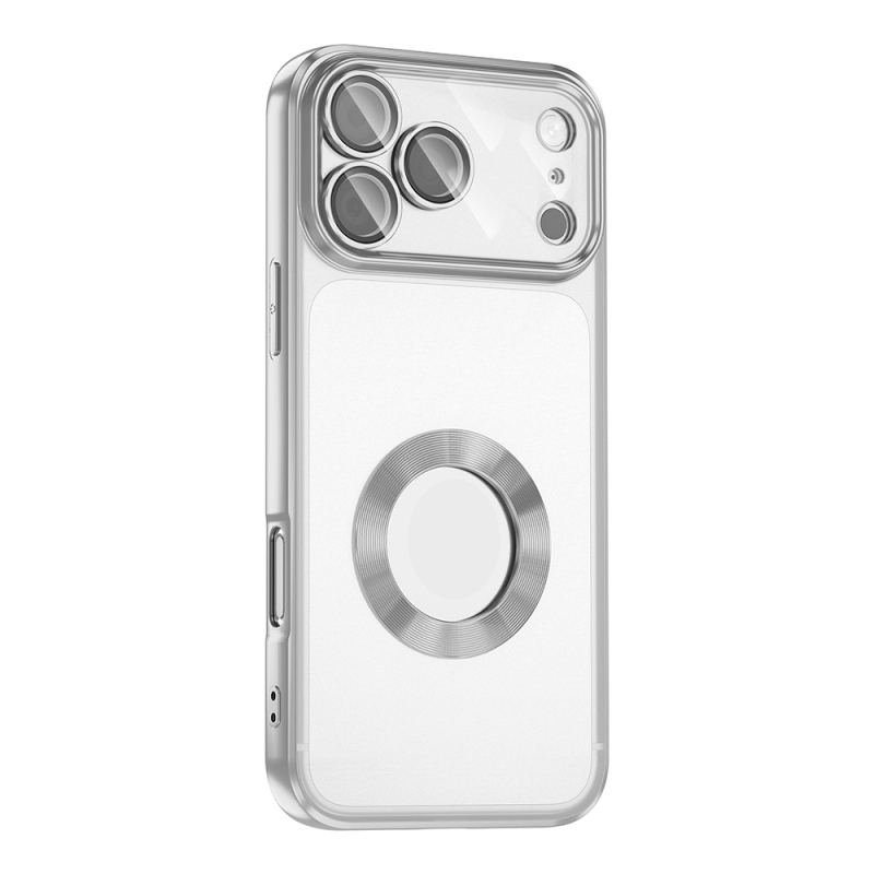 Apple iPhone 17 Pro Kılıf Kamera Korumalı Logo Gösteren Zore Omega Kapak - 11