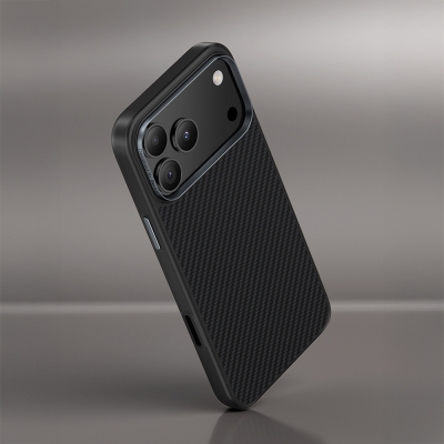 Apple iPhone 17 Pro Kılıf Karbon Fiber M-safe Şarj Özellikli Benks Hybrid ArmorPro 600D Kevlar Kapak - 6