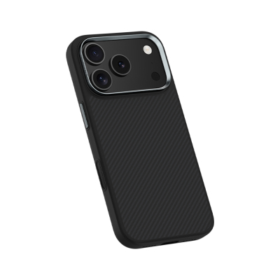Apple iPhone 17 Pro Kılıf Karbon Fiber M-safe Şarj Özellikli Benks Hybrid ArmorPro 600D Kevlar Kapak - 4