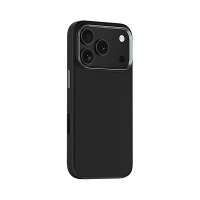 Apple iPhone 17 Pro Kılıf Karbon Fiber M-safe Şarj Özellikli Benks Hybrid ArmorPro 600D Kevlar Kapak - 5