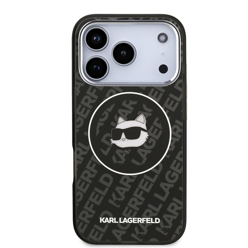 Apple iPhone 17 Pro Kılıf Karl Lagerfeld Orjinal Lisanslı IML Baskılı Choupette Heads Kapak - 4