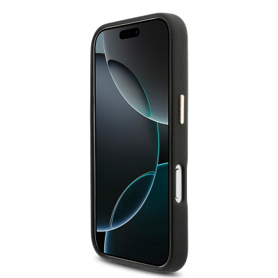 Apple iPhone 17 Pro Kılıf Karl Lagerfeld Orjinal Lisanslı M-safe Şarj Özellikli Gold Kamera Çerçeveli KHEAD Metal Logolu PU Deri Kapak - 6