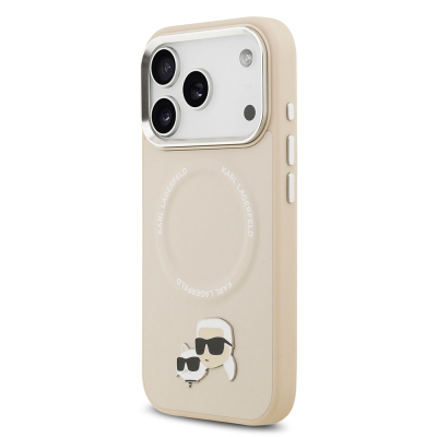 Apple iPhone 17 Pro Kılıf Karl Lagerfeld Orjinal Lisanslı M-safe Şarj Özellikli Metal Kamera ve Buton Tasarımlı K&C PU Deri Kapak - 5