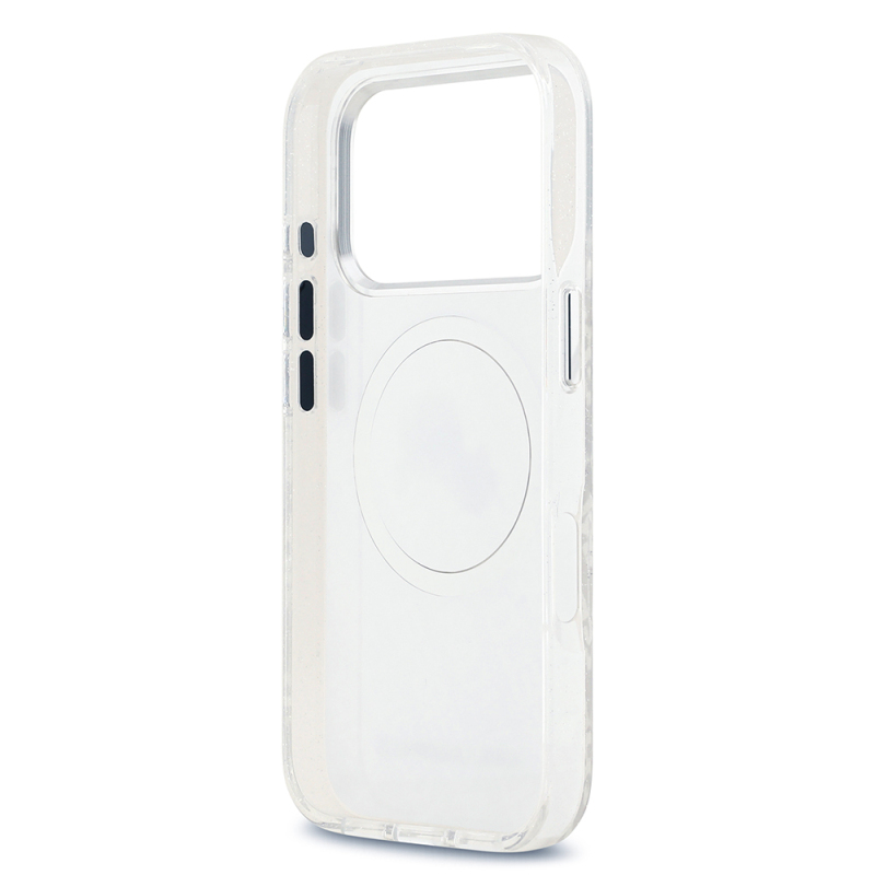 Apple iPhone 17 Pro Kılıf Karl Lagerfeld Orjinal Lisanslı Parlayan Simli Karl & Choupette Heads Kapak - 10