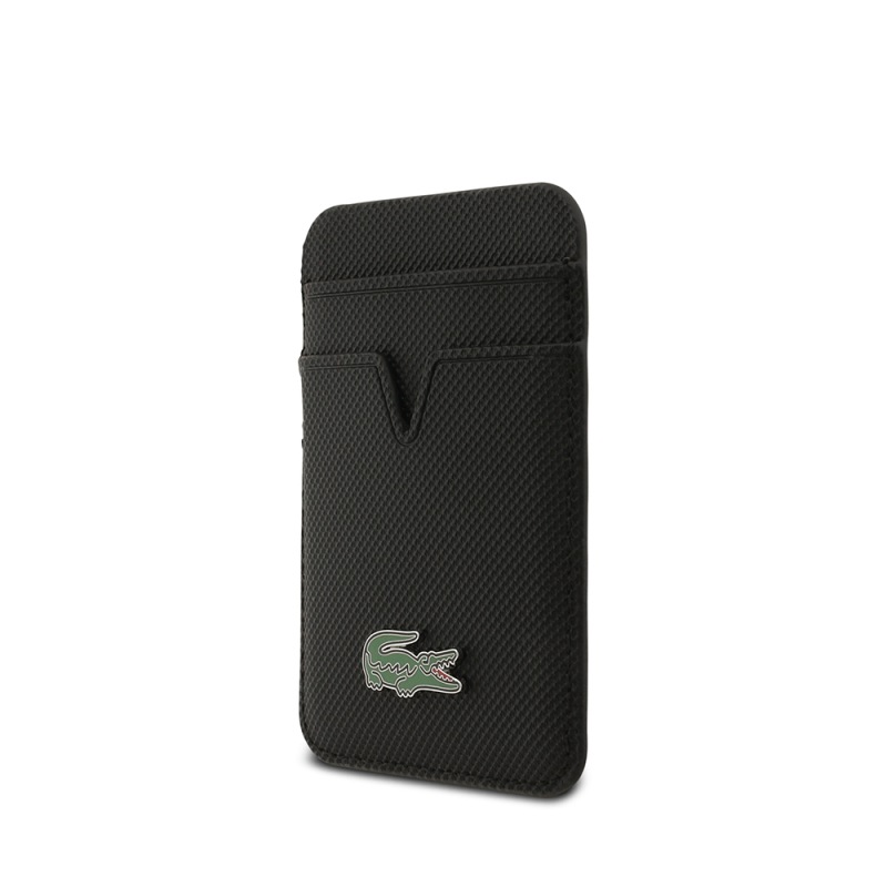 Apple iPhone 17 Pro Kılıf Lacoste Orjinal Lisanslı M-safe Şarj Özellikli PU Pike Desenli Metal Logolu Kartlıklı Kapak - 38