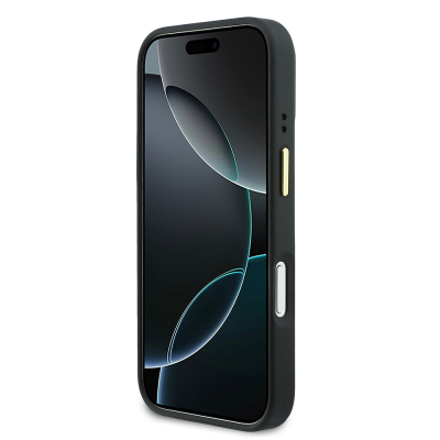 Apple iPhone 17 Pro Kılıf Lacoste Orjinal Lisanslı M-safe Şarj Özellikli Standlı PU Deri Karışık Monogram Desenli Kapak - 22