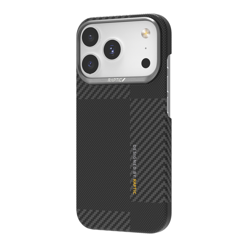 Apple iPhone 17 Pro Kılıf M-safe Şarj Özellikli 600D Metal Kamera Çerçeveli Raptic Aramid Fiber Geotik Serisi Kapak - 5