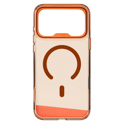 Apple iPhone 17 Pro Kılıf M-safe Şarj Özellikli Airbag Tasarımlı O-Ring Şeffaf Kajsa Trans Alüminyum Shield Serisi Kapak - 5