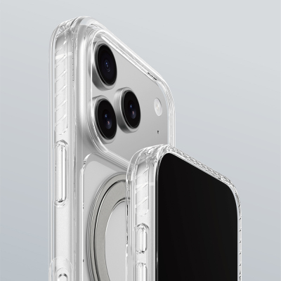 Apple iPhone 17 Pro Kılıf M-Safe Şarj Özellikli Airbag Tasarımlı Standlı AmazingThing Titan Pro MagSpin Kapak - 23