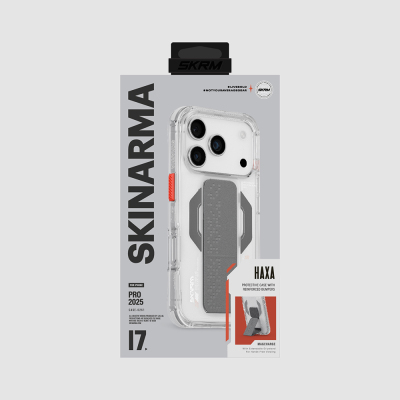 Apple iPhone 17 Pro Kılıf M-Safe Şarj Özellikli Airbag Tasarımlı Standlı Skinarma Haxa Kapak - 11