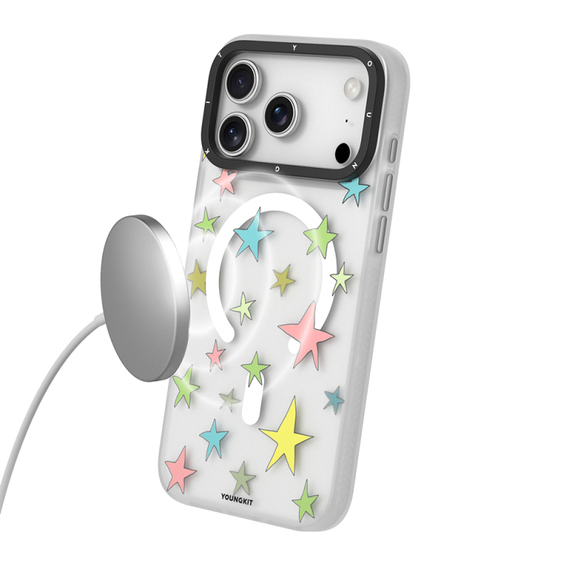 Apple iPhone 17 Pro Kılıf M-Safe Şarj Özellikli Airbagli Çift Katmanlı Youngkit Sweathart Serisi Kapak - 11