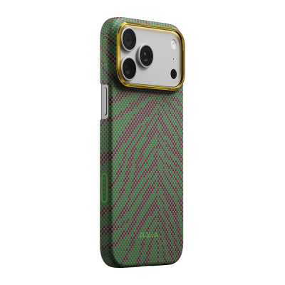 Apple iPhone 17 Pro Kılıf M-safe Şarj Özellikli Aramid Fiber Pitaka Breath of Veins Serisi Kapak - 3