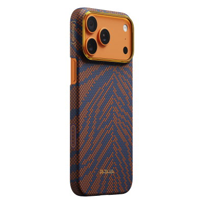 Apple iPhone 17 Pro Kılıf M-safe Şarj Özellikli Aramid Fiber Pitaka Breath of Veins Serisi Kapak - 16