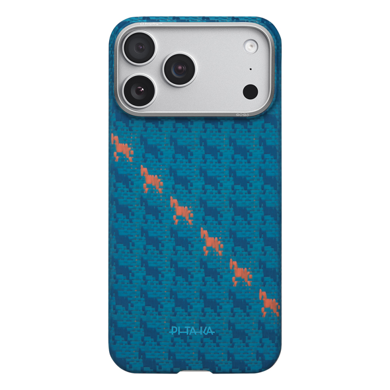 Apple iPhone 17 Pro Kılıf M-safe Şarj Özellikli Aramid Fiber Pitaka Edge Serisi Happiness Rides Kapak - 2