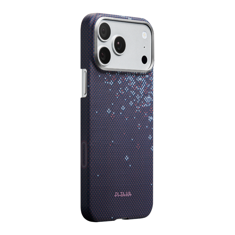 Apple iPhone 17 Pro Kılıf M-safe Şarj Özellikli Aramid Fiber Pitaka Sakura Hours Serisi Kapak - 3