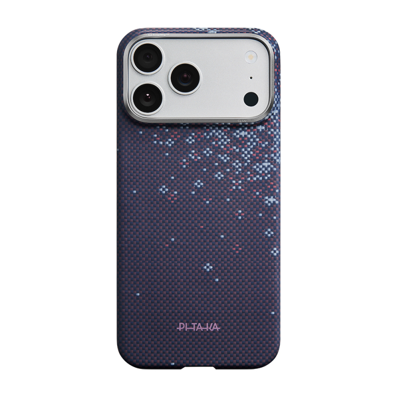 Apple iPhone 17 Pro Kılıf M-safe Şarj Özellikli Aramid Fiber Pitaka Sakura Hours Serisi Kapak - 1