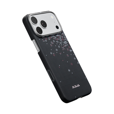 Apple iPhone 17 Pro Kılıf M-safe Şarj Özellikli Aramid Fiber Pitaka Sakura Hours Serisi Kapak - 6