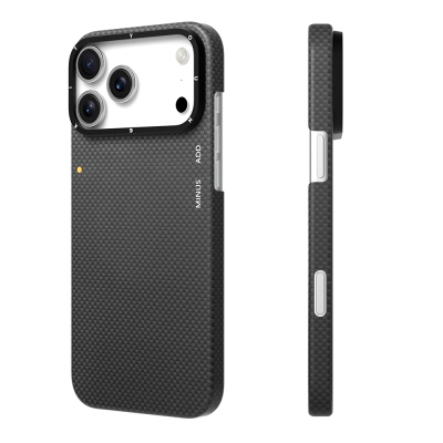 Apple iPhone 17 Pro Kılıf M-safe Şarj Özellikli Aramid Fiber Youngkit 1500D Kevlar Extreme Wing Titanyum-Gold Serisi Kapak - 6