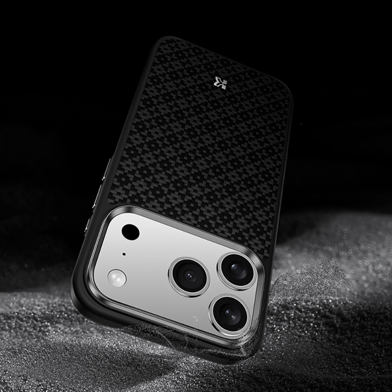 Apple iPhone 17 Pro Kılıf M-Safe Şarj Özellikli Benks ArmorPro ArmorGrid Serisi Kevlar Kapak - 10