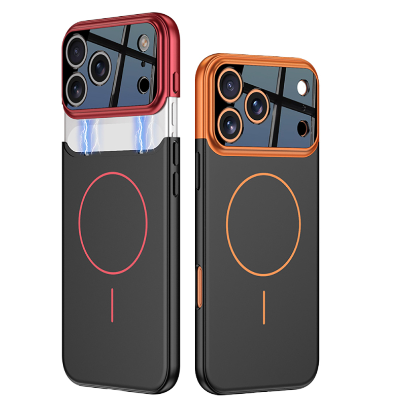 Apple iPhone 17 Pro Kılıf M-safe Şarj Özellikli Çift Parçalı Zore Napoli Kapak - 11