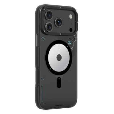 Apple iPhone 17 Pro Kılıf M-safe Şarj Özellikli Disk Desenli Youngkit Disc Battle Kapak - 5