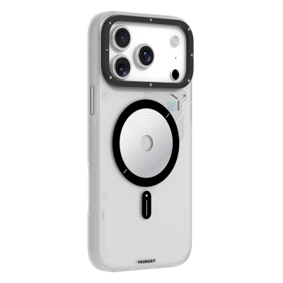 Apple iPhone 17 Pro Kılıf M-safe Şarj Özellikli Disk Desenli Youngkit Disc Battle Kapak - 7