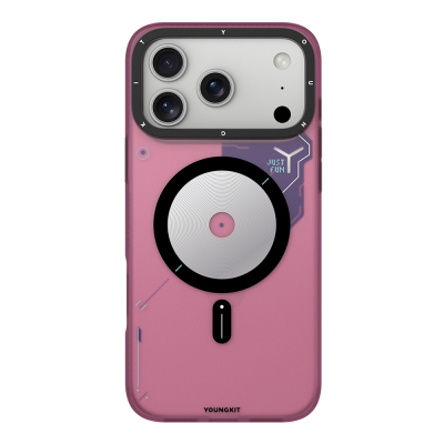 Apple iPhone 17 Pro Kılıf M-safe Şarj Özellikli Disk Desenli Youngkit Disc Battle Kapak - 16
