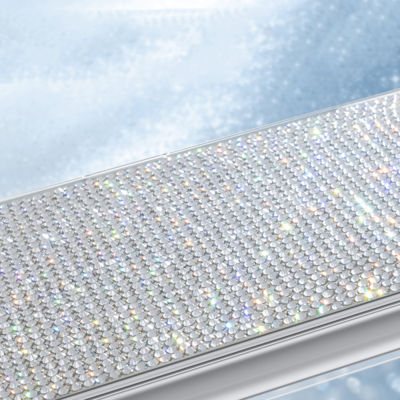 Apple iPhone 17 Pro Kılıf M-Safe Şarj Özellikli El İşlemeli Swarovski Taşlı Zore Paris Riva Sert PC Kapak - 8