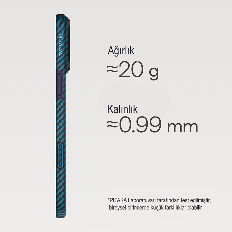 Apple iPhone 17 Pro Kılıf M-Safe Şarj Özellikli Kamera Kontrol Butonlu Aramid Fiber Pitaka Ultra-Slim Kapak - 7