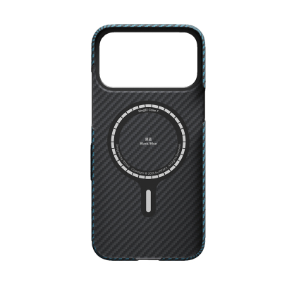 Apple iPhone 17 Pro Kılıf M-Safe Şarj Özellikli Kamera Kontrol Butonlu Aramid Fiber Pitaka Ultra-Slim Kapak - 4