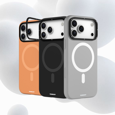 Apple iPhone 17 Pro Kılıf M-Safe Şarj Özellikli Kamera Standlı Youngkit Gel Cream Serisi Kapak - 15