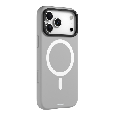 Apple iPhone 17 Pro Kılıf M-Safe Şarj Özellikli Kamera Standlı Youngkit Gel Cream Serisi Kapak - 7