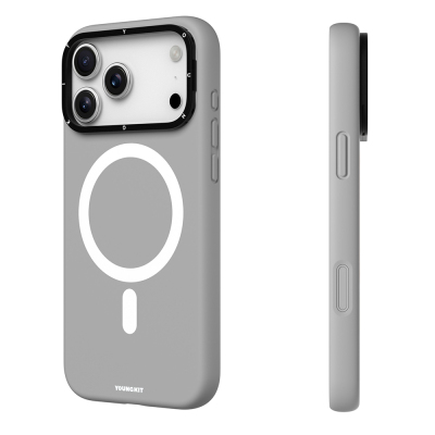 Apple iPhone 17 Pro Kılıf M-Safe Şarj Özellikli Kamera Standlı Youngkit Gel Cream Serisi Kapak - 10