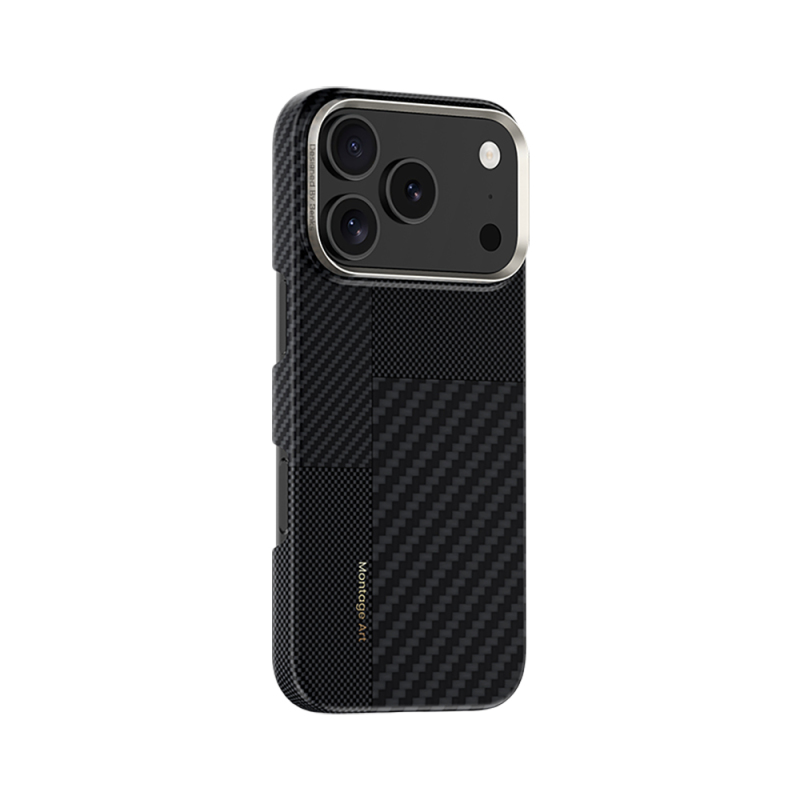 Apple iPhone 17 Pro Kılıf M-safe Şarj Özellikli Karbon Fiber Benks Montage ArmorAir Kevlar Kapak - 5
