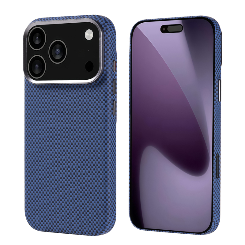 Apple iPhone 17 Pro Kılıf M-safe Şarj Özellikli Karbon Fiber Görünümlü Zore Nekst Kapak - 5