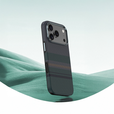 Apple iPhone 17 Pro Kılıf M-safe Şarj Özellikli Karbon Fiber Tasarımlı Benks Aurora ArmorPro Kevlar Kapak - 10