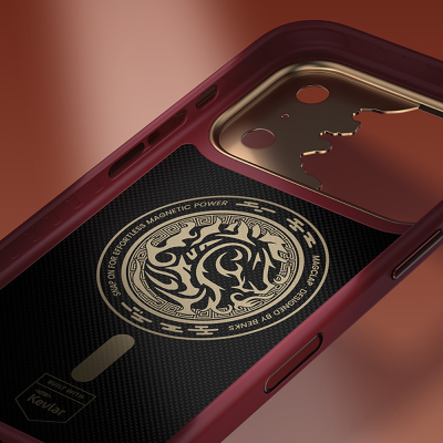 Apple iPhone 17 Pro Kılıf M-safe Şarj Özellikli Karbon Fiber Tasarımlı Benks Knight ArmorPro Kevlar Kapak - 9