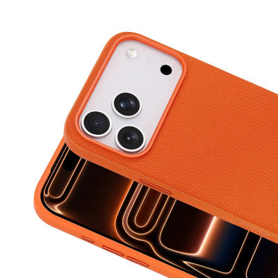 Apple iPhone 17 Pro Kılıf M-Safe Şarj Özellikli Kumaş Tasarımlı Zore Miami Sert PC Kapak - 14