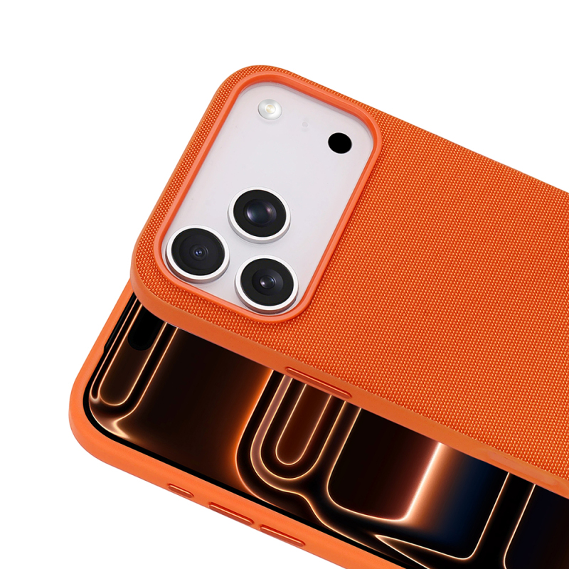 Apple iPhone 17 Pro Kılıf M-Safe Şarj Özellikli Kumaş Tasarımlı Zore Miami Sert PC Kapak - 14
