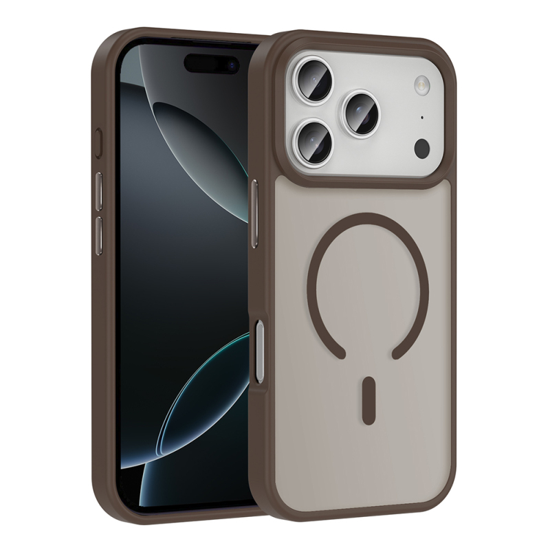 Apple iPhone 17 Pro Kılıf M-safe Şarj Özellikli Mat Arka Yüzey Zore Sio Kapak - 4