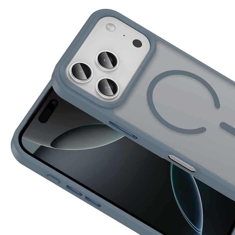 Apple iPhone 17 Pro Kılıf M-safe Şarj Özellikli Mat Arka Yüzey Zore Sio Kapak - 13