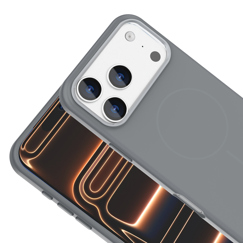 Apple iPhone 17 Pro Kılıf M-Safe Şarj Özellikli Metal Kamera Çerçeveli Zore Edi Silikon Kapak - 8