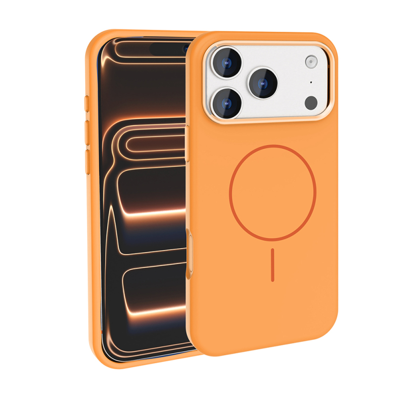 Apple iPhone 17 Pro Kılıf M-Safe Şarj Özellikli Metal Kamera Çerçeveli Zore Edi Silikon Kapak - 7