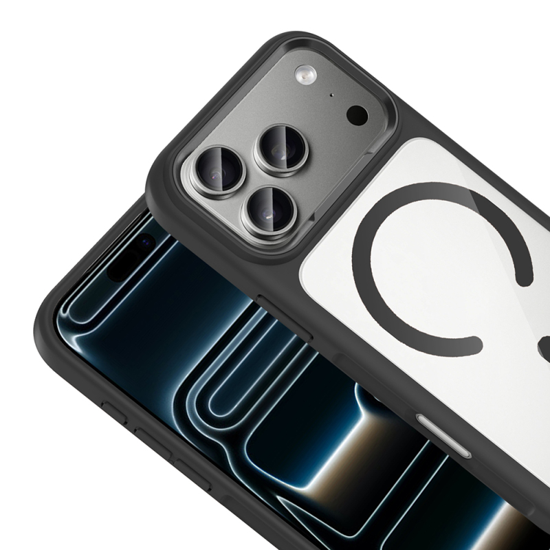 Apple iPhone 17 Pro Kılıf M-Safe Şarj Özellikli Metal Kamera Çerçeveli Zore Tiko Kapak - 10